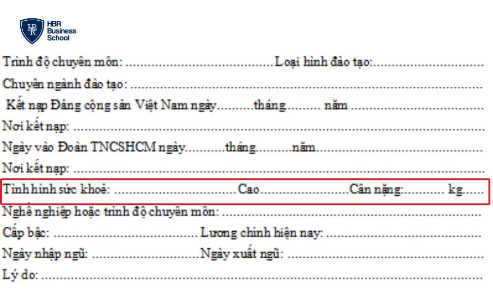 Khai báo tình trạng sức khỏe trong đơn xin việc thể hiện sự chuyên nghiệp và minh bạch