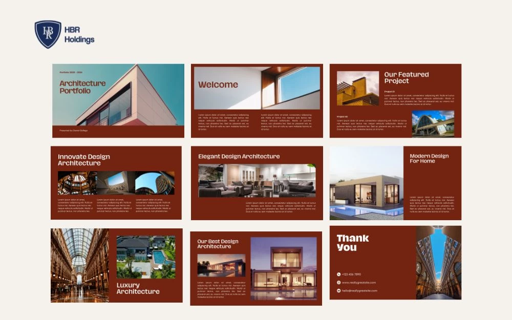 Mẫu Portfolio cho ngành Kiến trúc