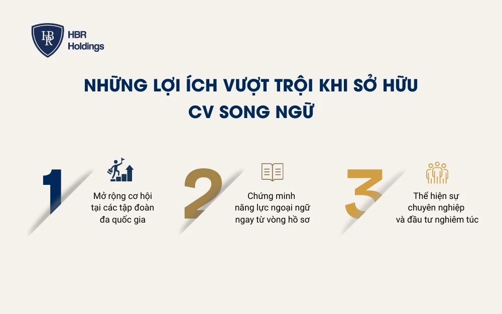 Một số lợi ích vượt trội khi sở hữu CV song ngữ