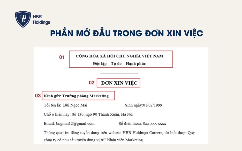 Phần mở đầu cần được ghi một cách cẩn thận