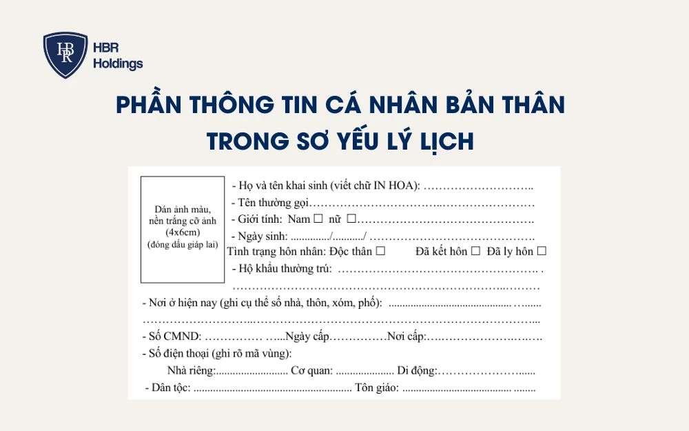 Phần thông tin cá nhân nên được viết đúng trên CCCD