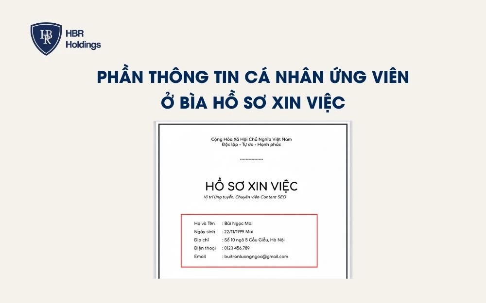 Mẫu điền thông tin cá nhân ở bìa hồ sơ