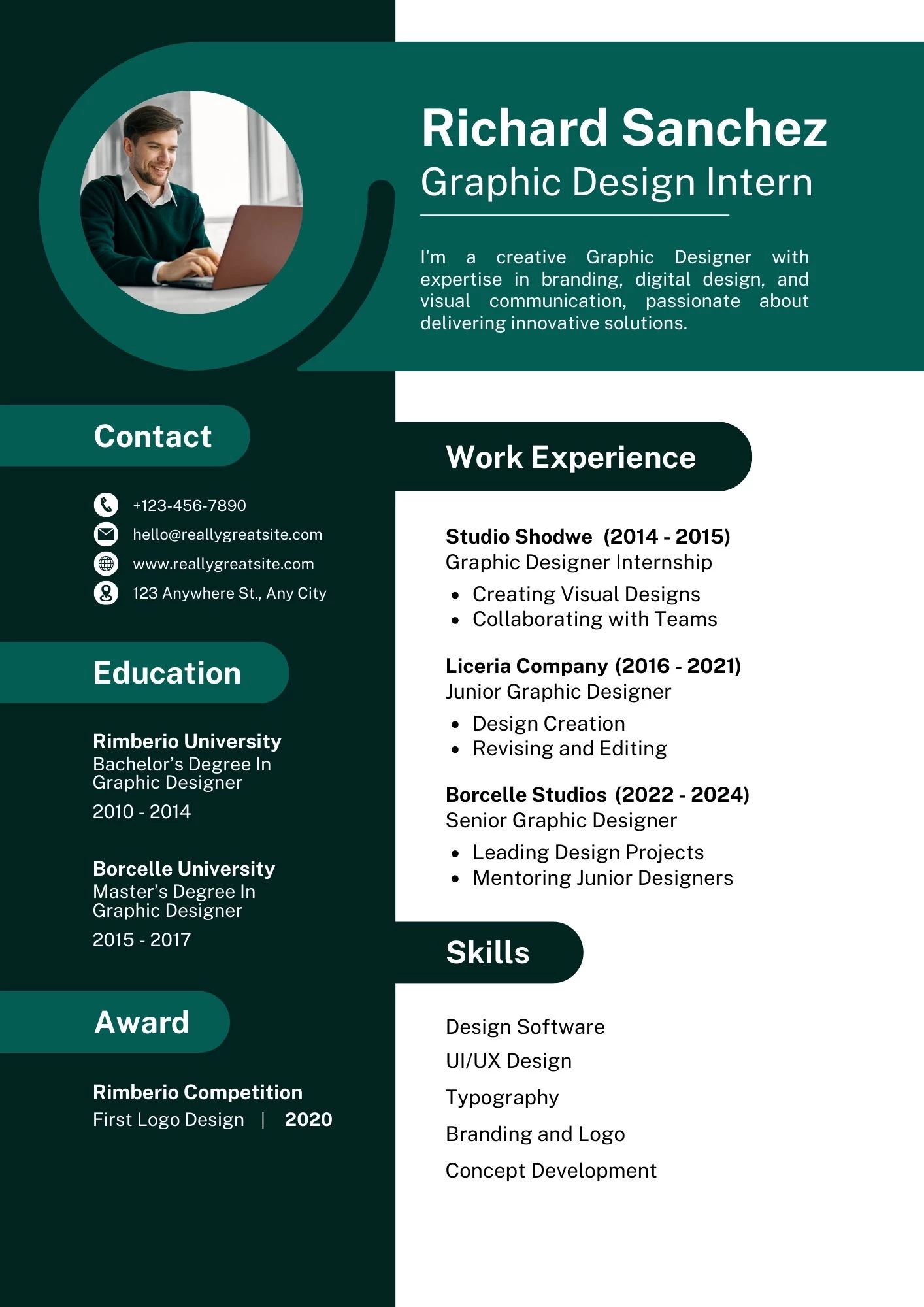 CV thiết kế đồ họa ấn tượng