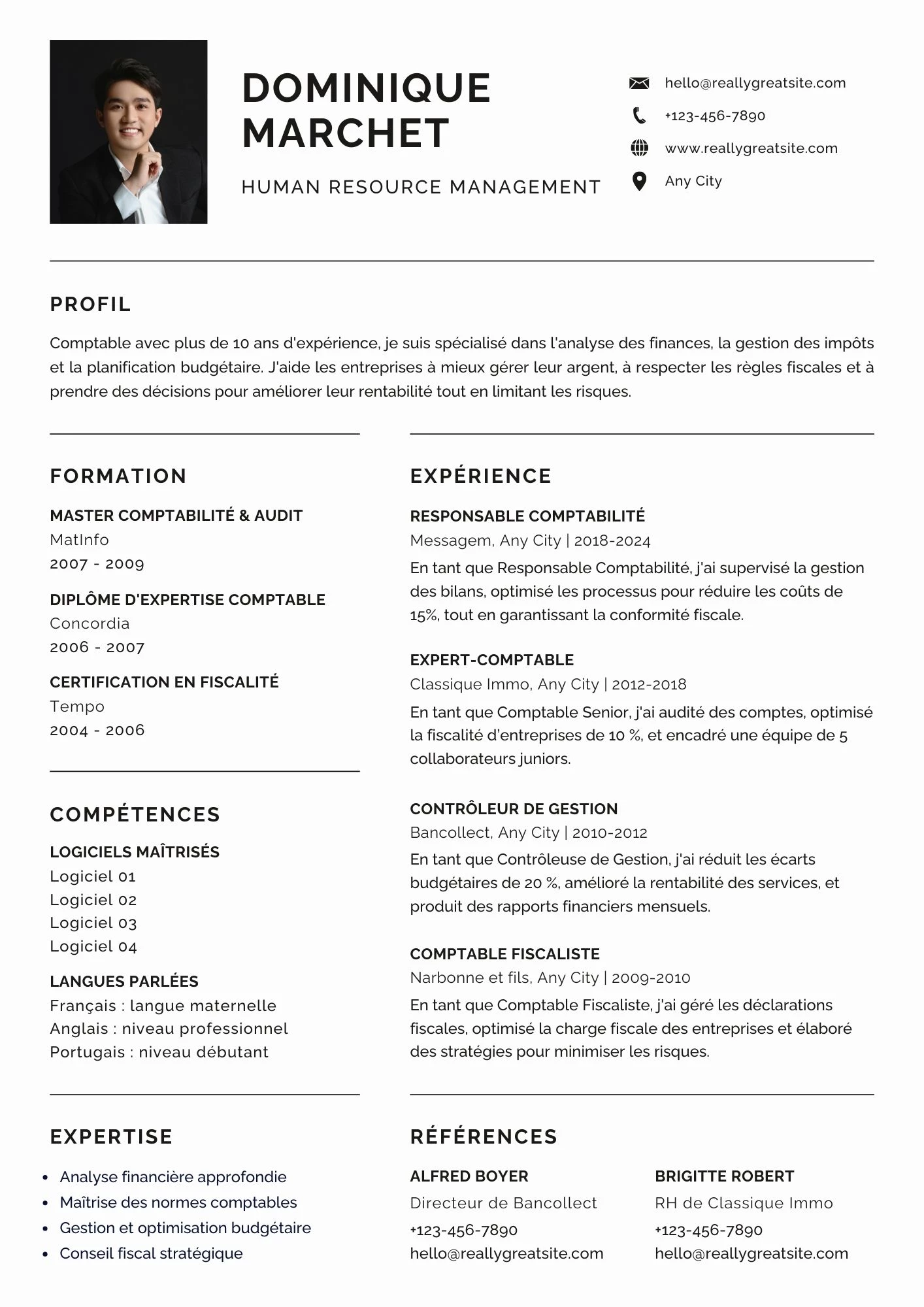 Mẫu CV tiếng Anh chuyên nghiệp cho ngành Nhân sự