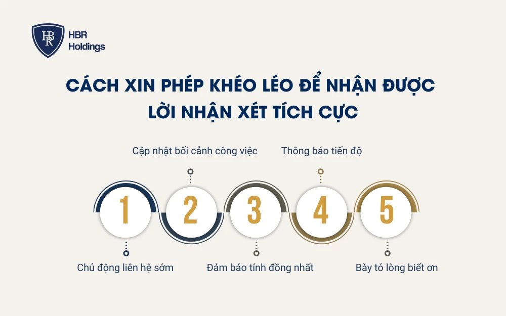 Cách xin phép khéo léo để nhận được lời nhận xét tích cực