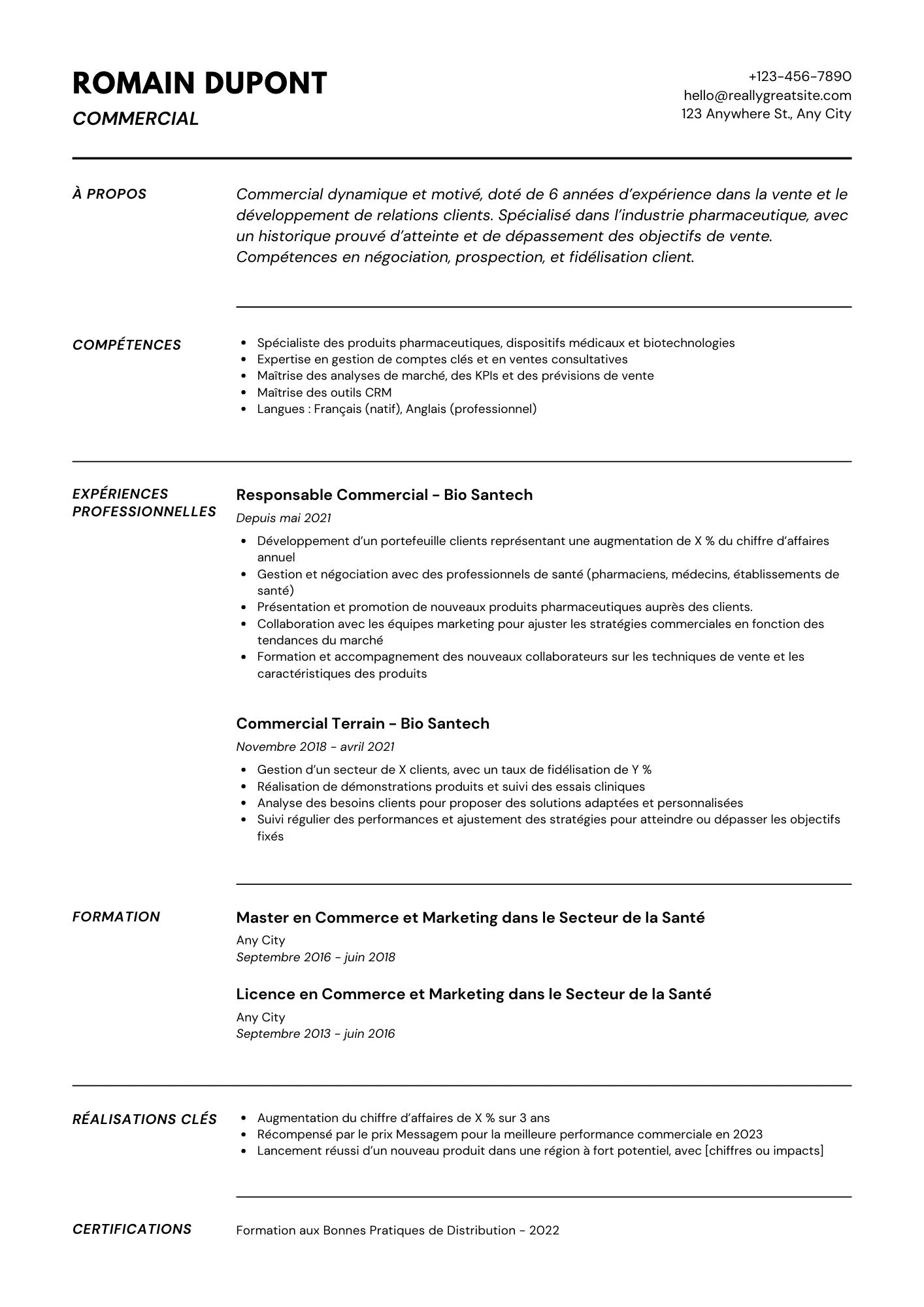 Mẫu CV phù hợp cho nhiều ngành nghề