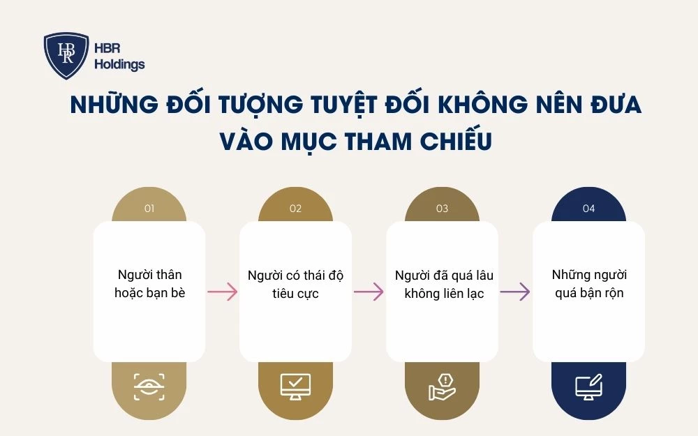 Những đối tượng tuyệt đối không nên đưa vào mục tham chiếu