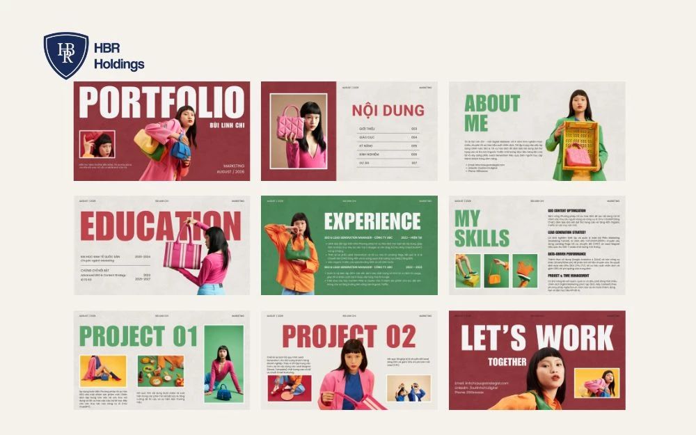 Mẫu Portfolio dành cho ngành Marketing