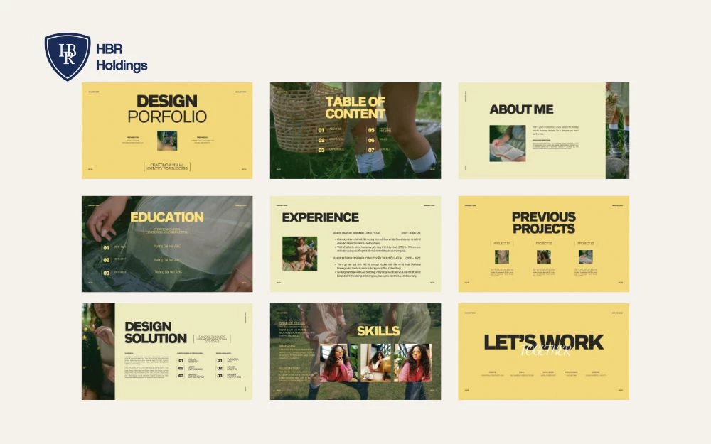 Mẫu Portfolio dành cho ngành Thiết kế đồ họa