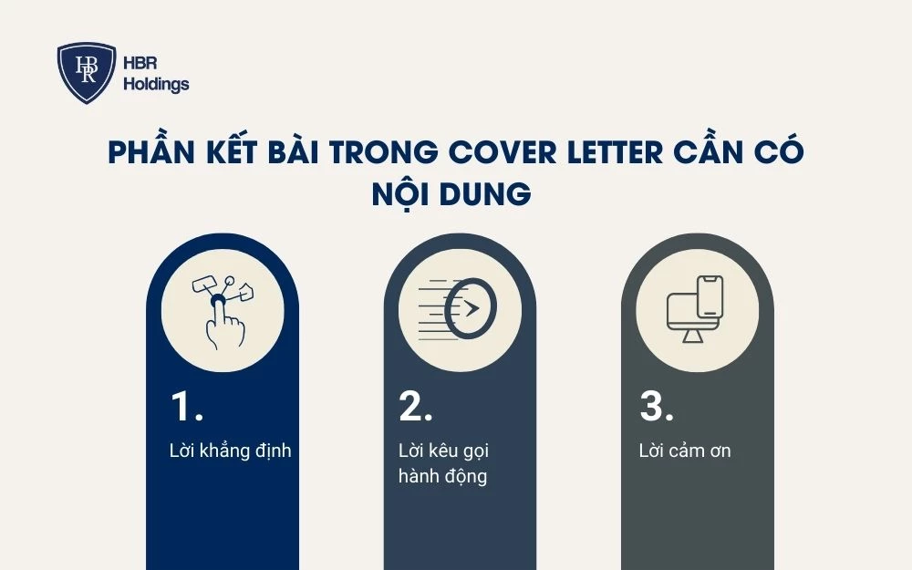 Phần kết bài trong Cover Letter cần có nội dung trên