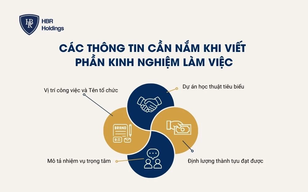 Các thông tin cần nắm khi viết phần Kinh nghiệm làm việc