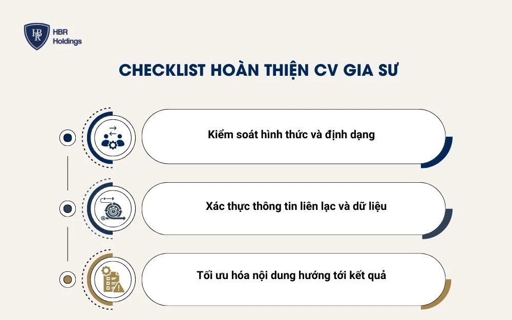 Checklist hoàn thiện CV Gia sư trước khi nộp hồ sơ