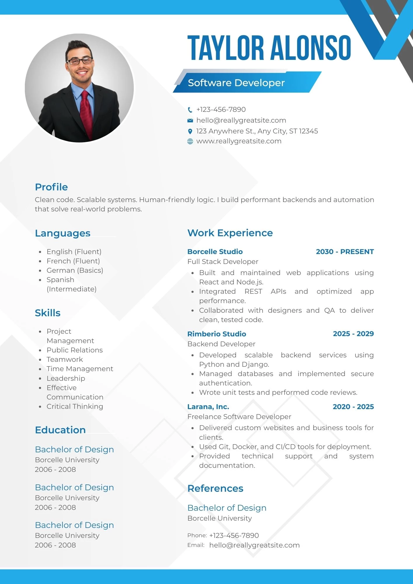 Mẫu CV Tester bằng tiếng Anh