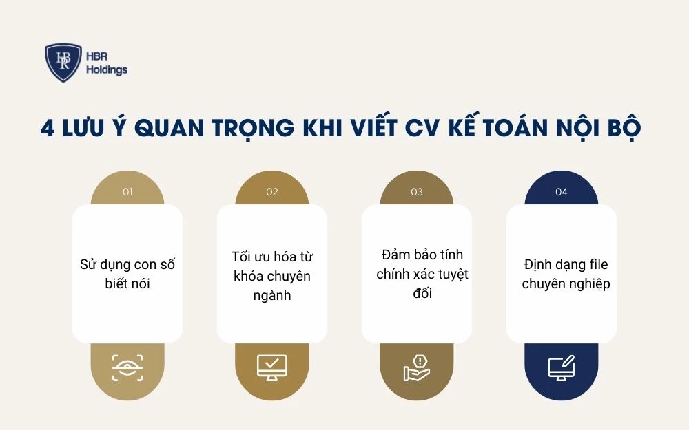 4 Lưu ý quan trọng khi viết CV Kế toán nội bộ