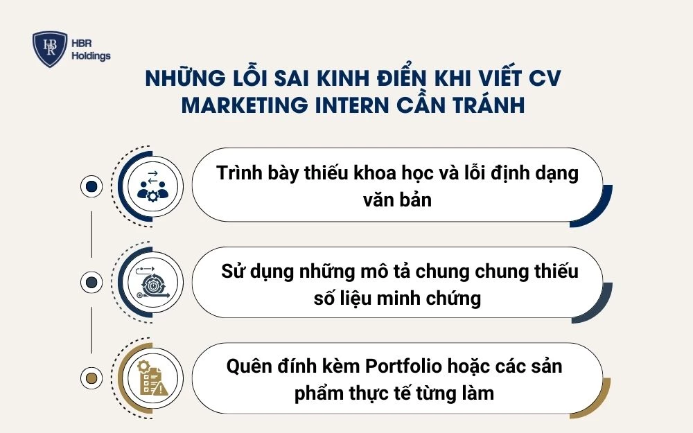 3 Lỗi sai khi viết CV Marketing Intern cần tránh