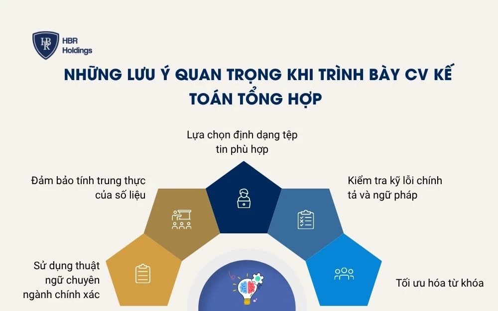 Những lưu ý quan trọng khi trình bày CV kế toán tổng hợp