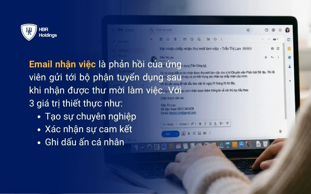 Email nhận việc giúp doanh nghiệp nắm bắt được quyết định cuối cùng của ứng viên