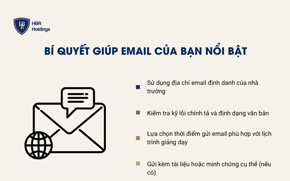 Bí quyết giúp email của bạn nổi bật trong mắt thầy cô