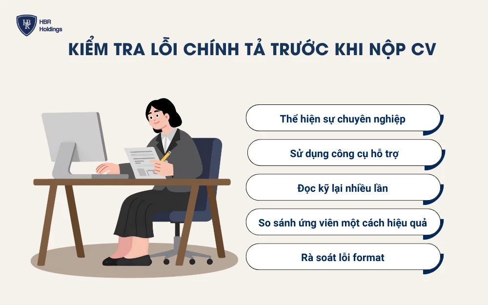 Kiểm tra lỗi chính tả trước khi nộp CV