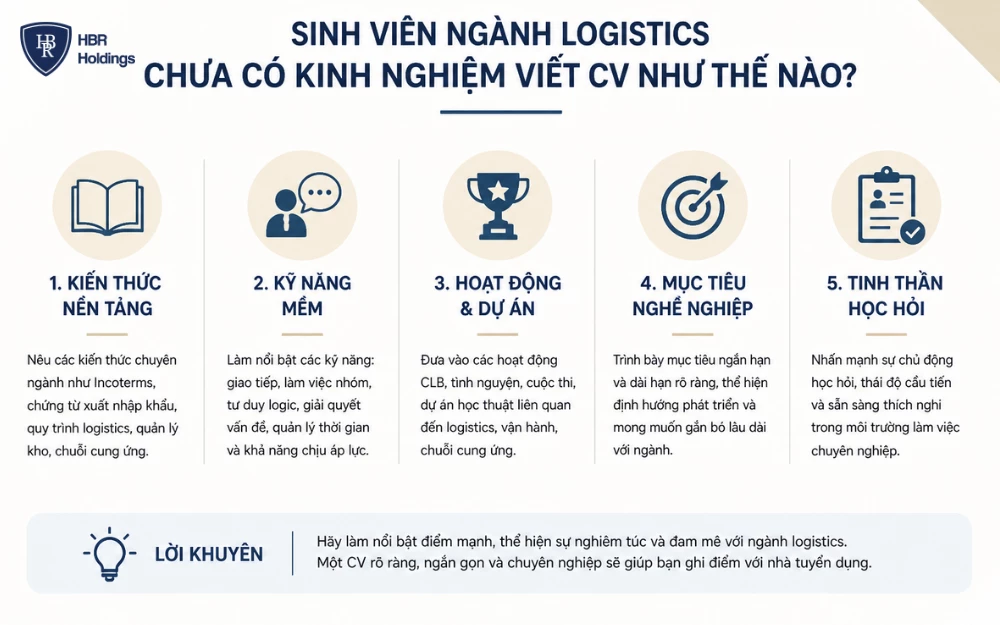 Sinh viên ngành logistics chưa có kinh nghiệm viết CV như thế nào?