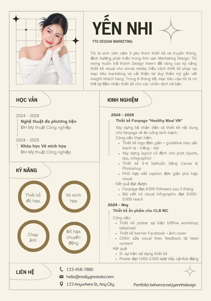 Mẫu CV cho sinh viên mới ra trường (1)