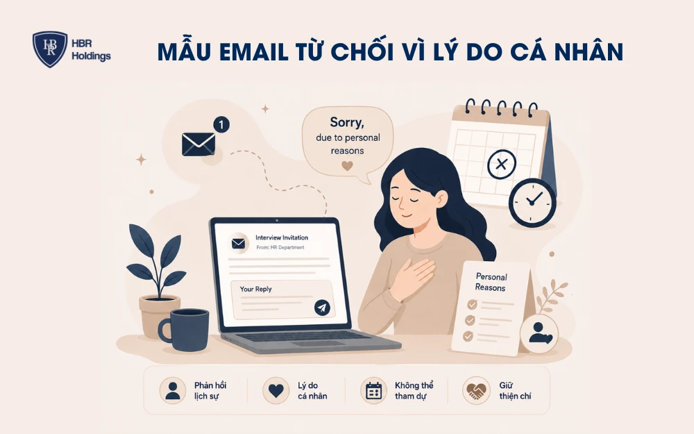 Mẫu email từ chối vì lý do cá nhân