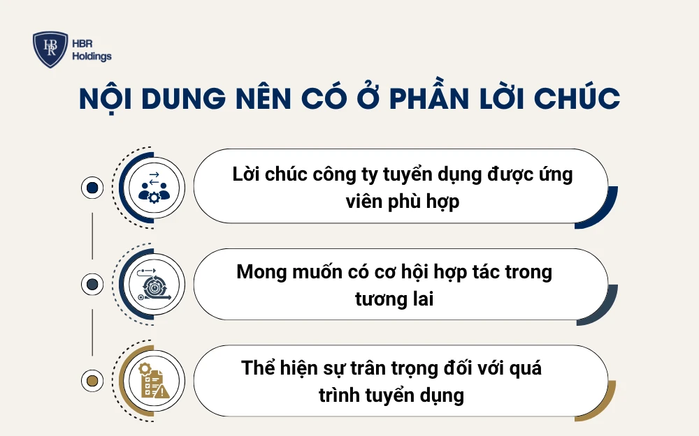 Nội dung nên có ở phần lời chúc