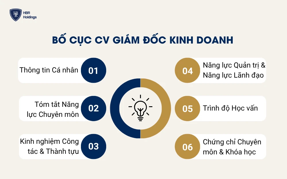 CV giám đốc kinh doanh gồm 6 nội dung