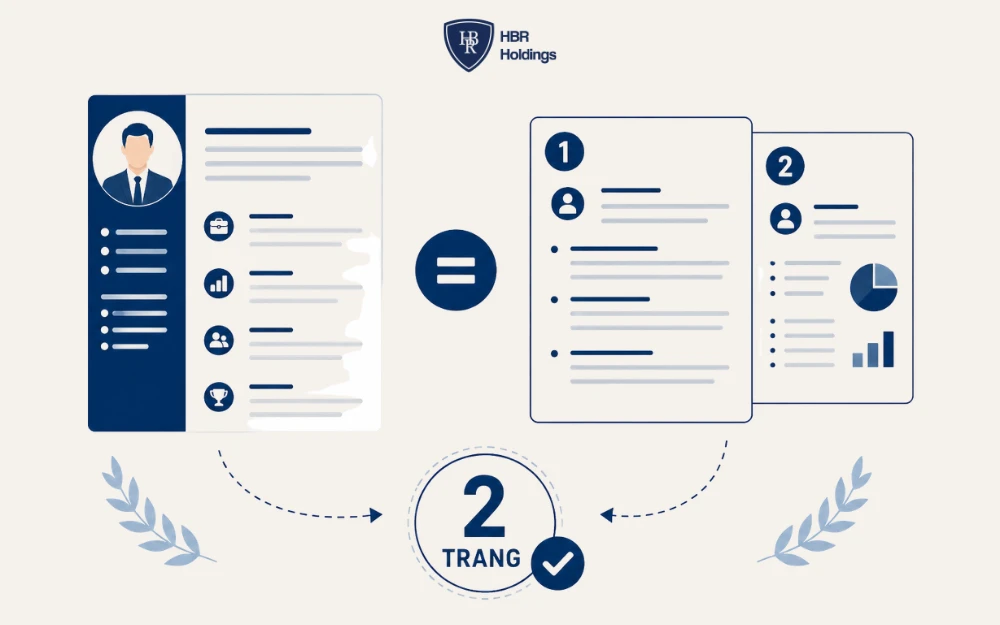 CV giám đốc kinh doanh nên dài 2 trang