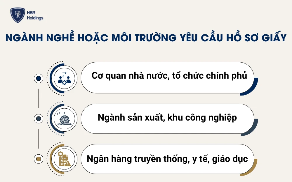 Ngành nghề hoặc môi trường yêu cầu hồ sơ giấy