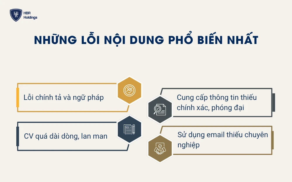 Những lỗi nội dung phổ biến nhất trong CV nhân viên văn phòng
