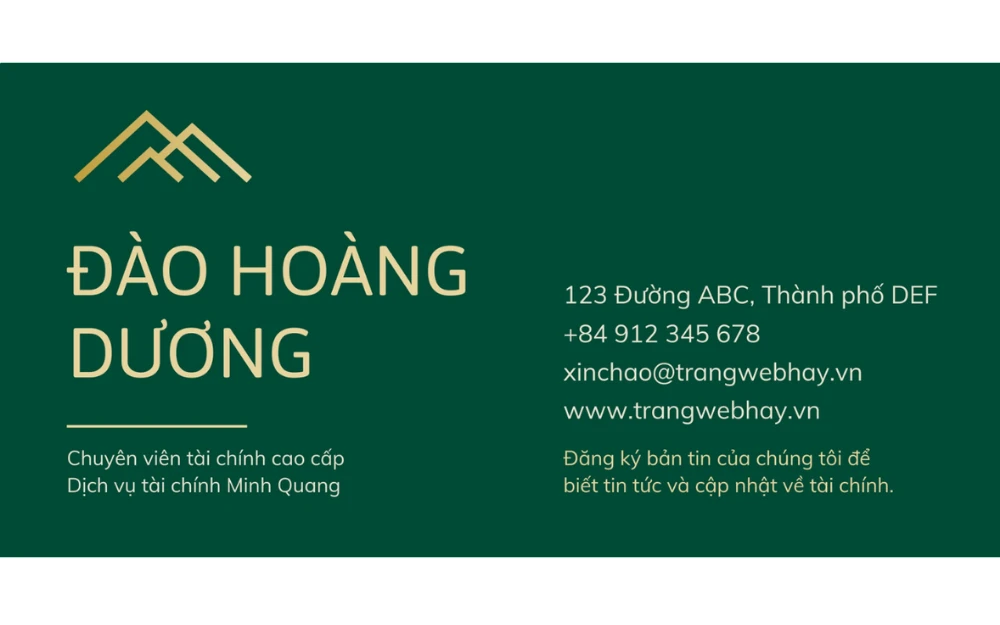 Mẫu chữ ký email Outlook cho nhân viên văn phòng