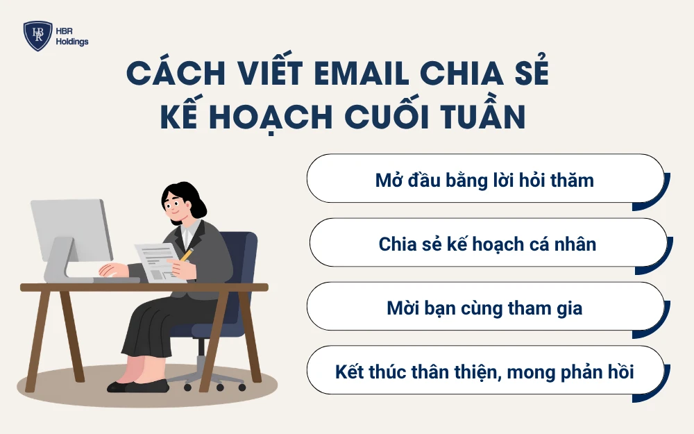 Cách viết email chia sẻ kế hoạch cuối tuần