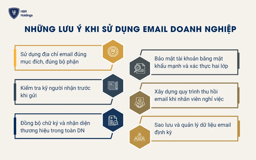 Những lưu ý khi sử dụng email doanh nghiệp