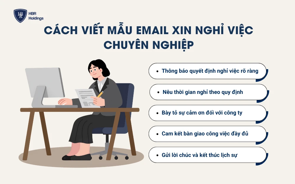 Cách viết Mẫu email xin nghỉ việc chuyên nghiệp