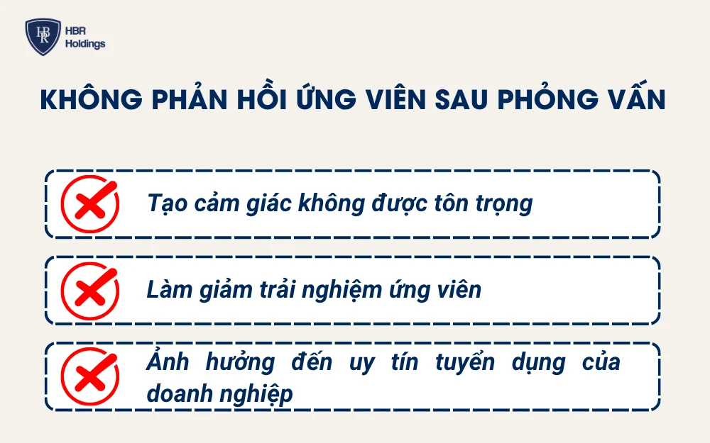 Lỗi không phản hồi ứng viên sau phỏng vấn