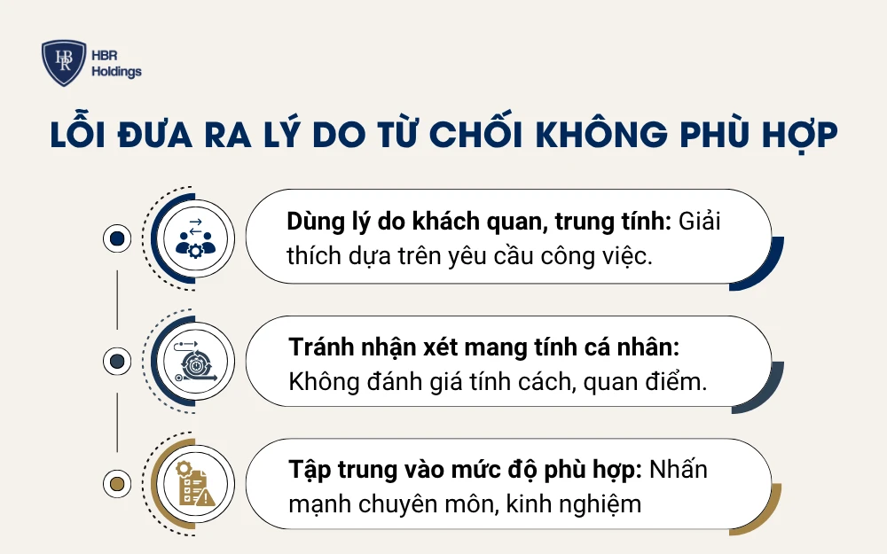 Lỗi đưa ra lý do từ chối không phù hợp