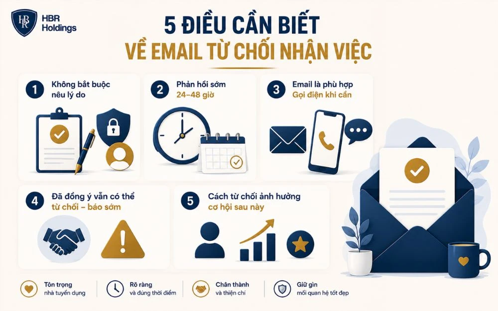 Năm lưu ý giúp từ chối nhận việc đúng thời điểm và chuyên nghiệp.