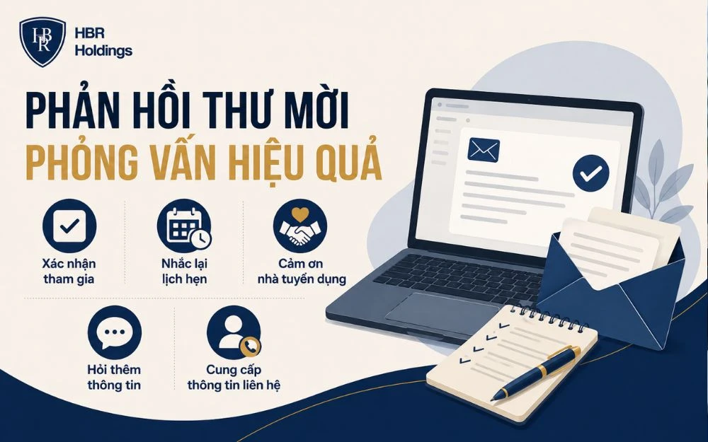 Ứng viên cần xác nhận lịch, cảm ơn và bổ sung thông tin cần thiết.