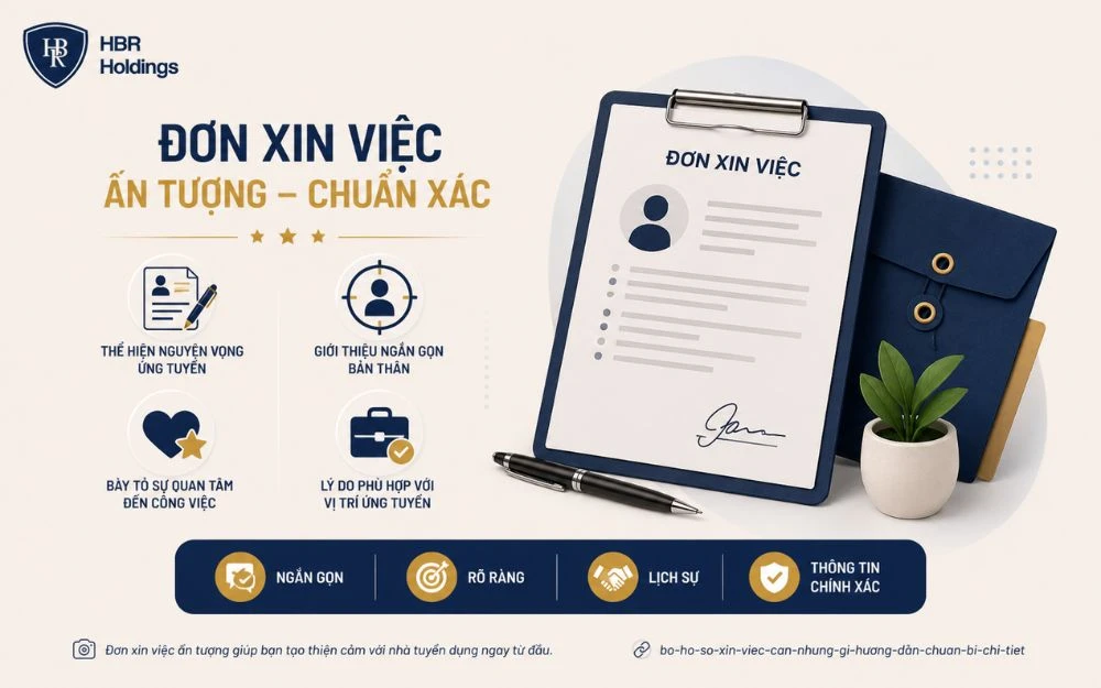Đơn xin việc giúp thể hiện nguyện vọng ứng tuyển và tạo ấn tượng ban đầu.