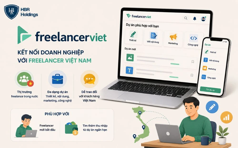 Freelancerviet kết nối freelancer Việt Nam với nhiều dự án linh hoạt và đa dạng.