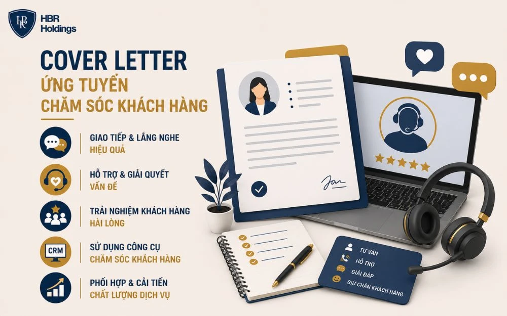 Mẫu cover letter Chăm sóc khách hàng làm nổi bật giao tiếp và khả năng hỗ trợ.