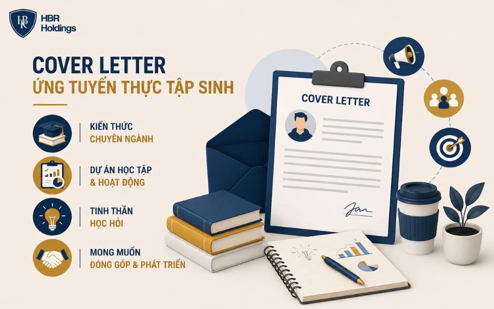 Mẫu cover letter giúp ứng viên thực tập sinh thể hiện tiềm năng và tinh thần học hỏi.