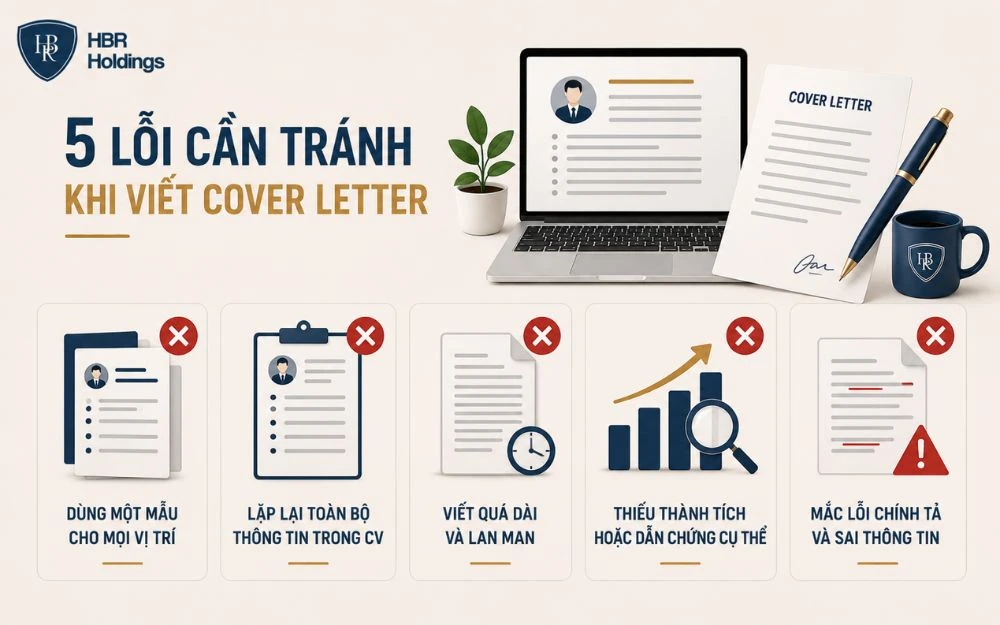 Năm lỗi phổ biến khiến cover letter thiếu chuyên nghiệp và giảm sức thuyết phục