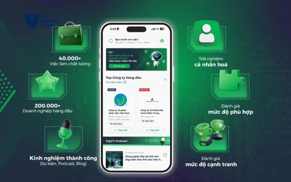 Ứng dụng tạo Cv online - TopCV