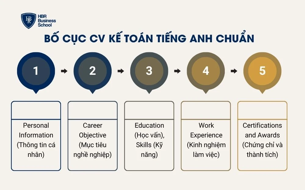 Bố cục CV kế toán tiếng Anh chuẩn
