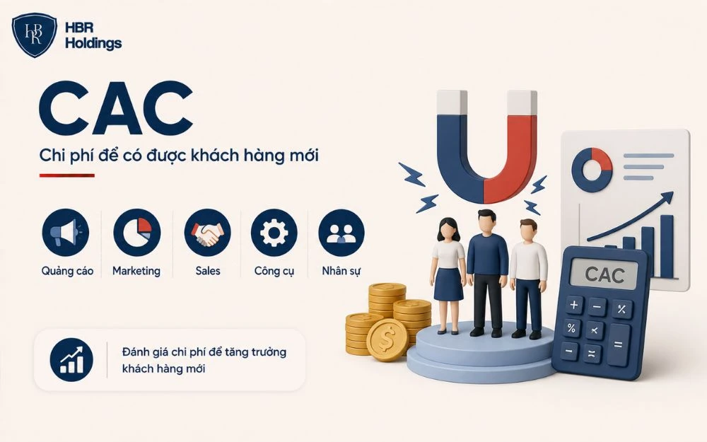 CAC giúp doanh nghiệp đánh giá chi phí thu hút khách hàng mới và hiệu quả tăng trưởng.