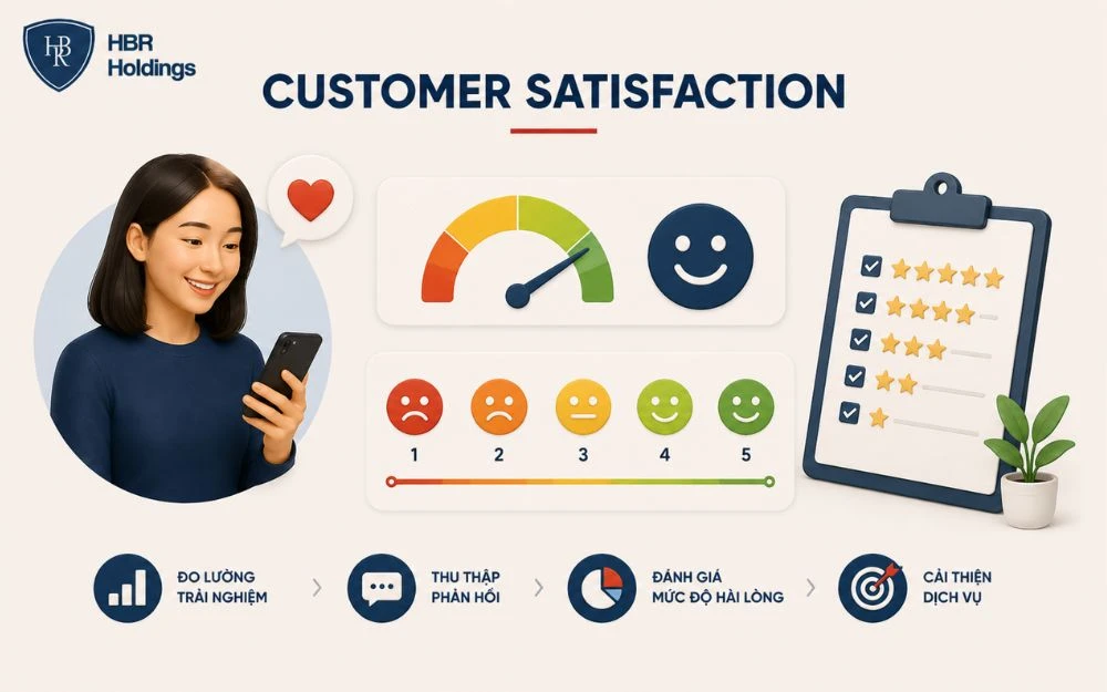 CSAT đo mức độ hài lòng của khách hàng sau mỗi trải nghiệm.