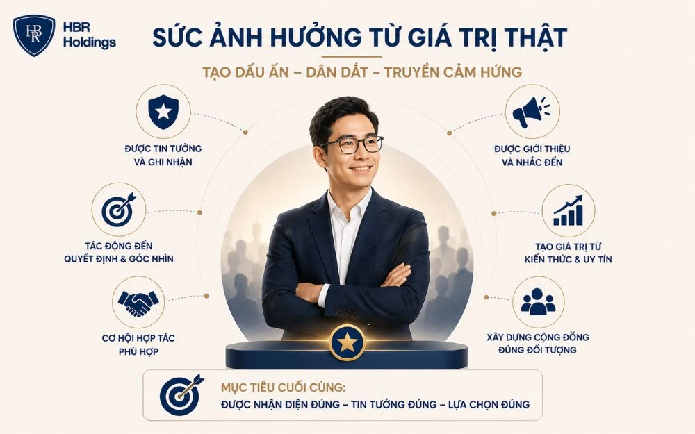 Sức ảnh hưởng cá nhân đến từ giá trị thật, uy tín và cộng đồng phù hợp.