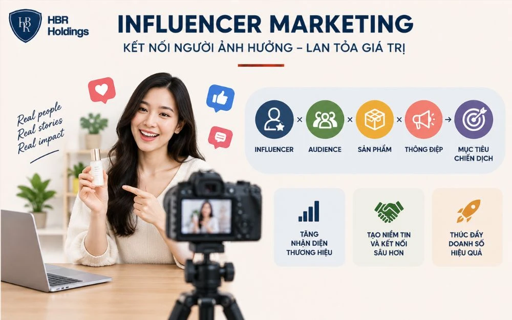 Influencer Marketing giúp thương hiệu kết nối đúng cộng đồng và tăng sức ảnh hưởng.